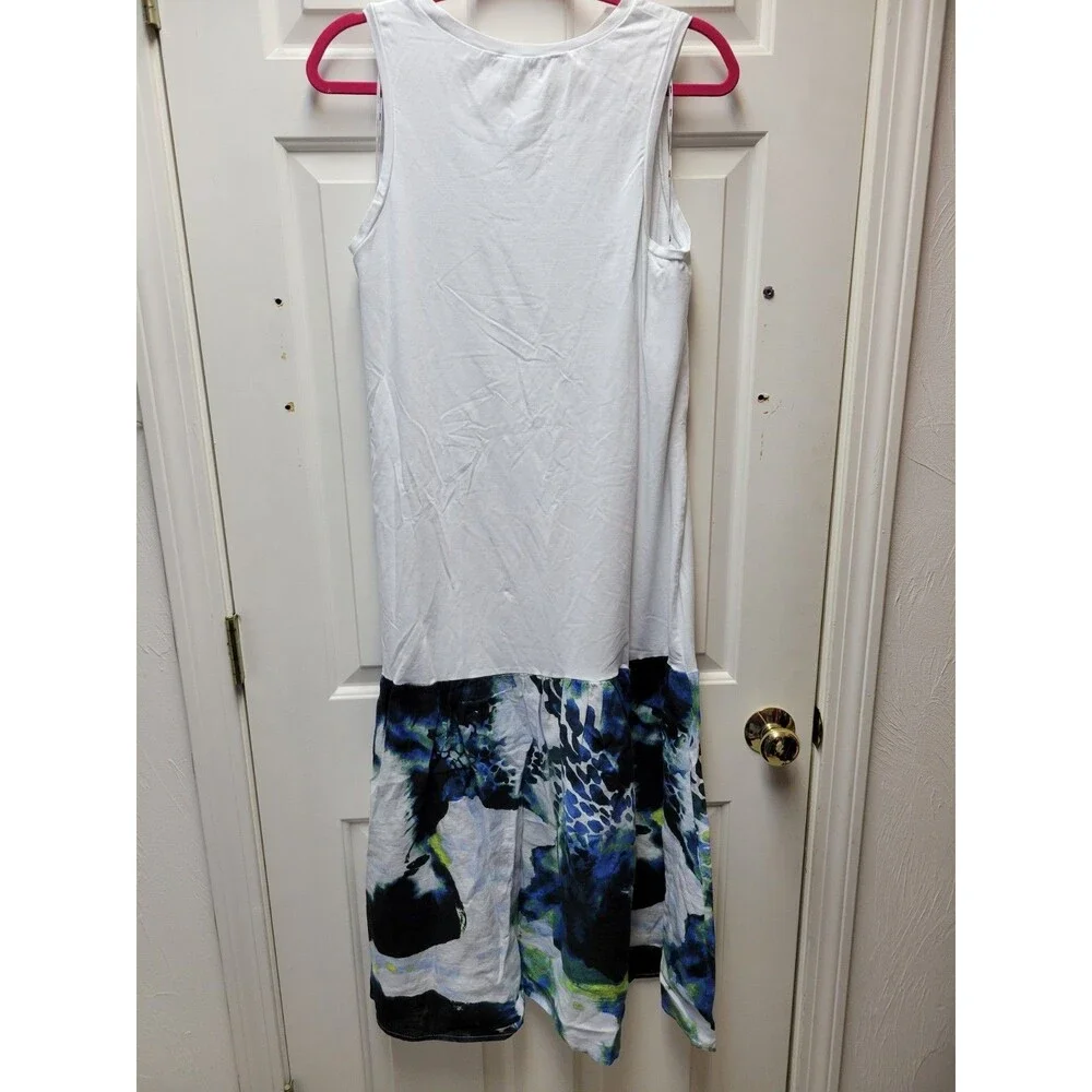 DKNY Women's Abstract Peacock Floral Sleeveless Dress Size S Brand New with Tags - Picture 5 of 14